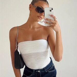 Princess Polly White Strapless Top